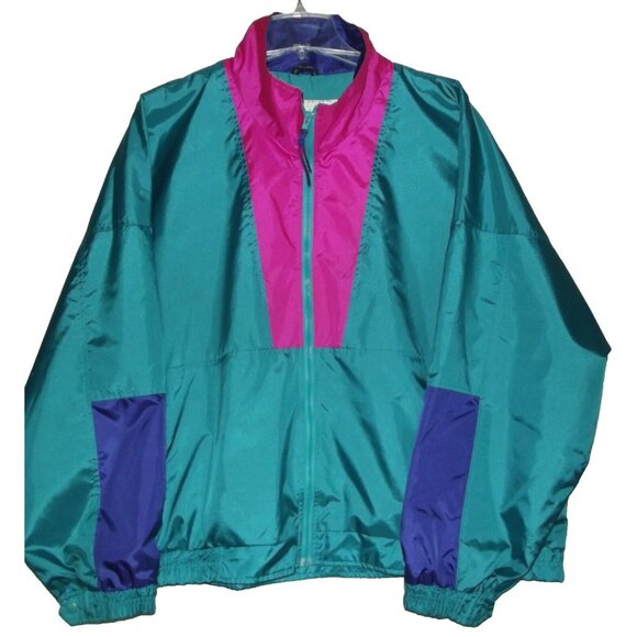 Yukon Trail Jacket Mens 3X Sportif Du Jour vintage Windbreaker nylon Full Zipper